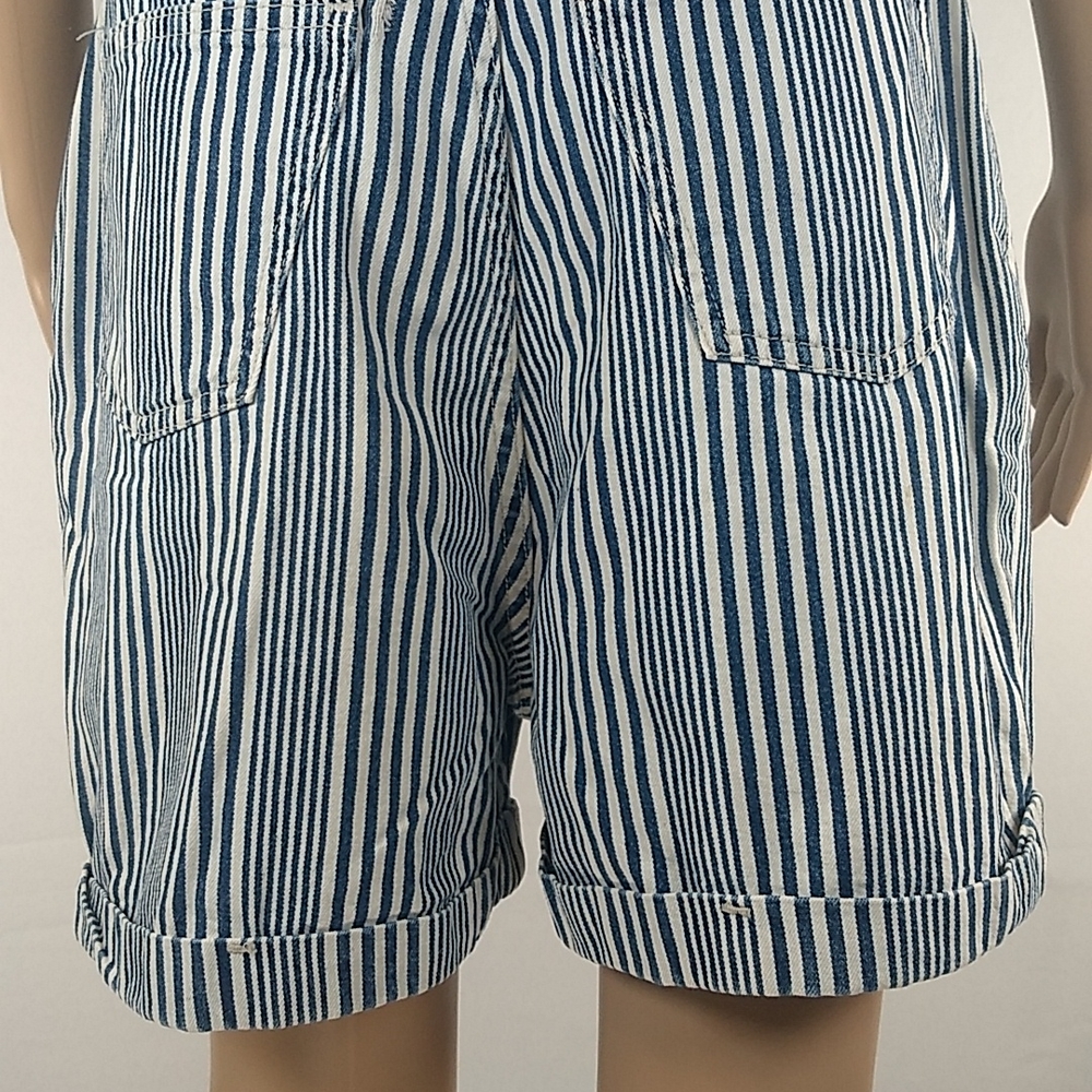 Northcrest Jean Co High Rise stripey rolled cuff shorts Size 12 SHOPKO Vintage - Picture 13 of 17